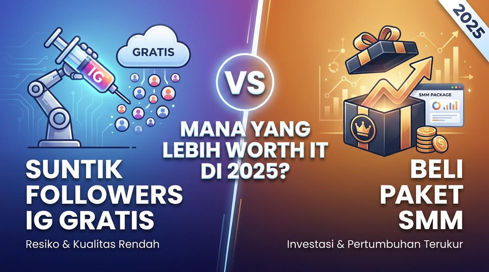 Suntik Followers IG Gratis vs Beli Paket SMM: Mana yang Lebih Worth It di 2025?