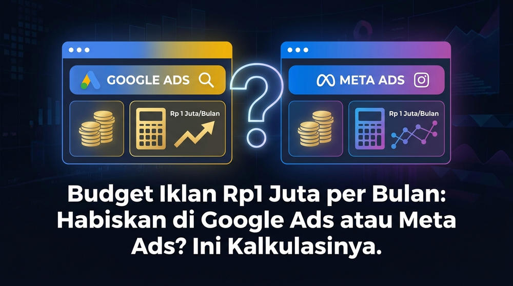 Budget Iklan Rp1 Juta per Bulan: Habiskan di Google Ads atau Meta Ads? Ini Kalkulasinya