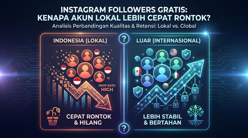 Followers IG Gratis Indonesia vs Luar: Kenapa Akun Lokal Lebih Cepat Drop