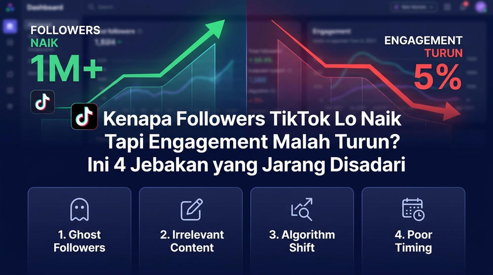 Kenapa Followers TikTok Naik Tapi Engagement Malah Turun? Ini 4 Jebakan yang Jarang Disadari
