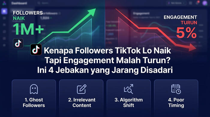 Kenapa Followers TikTok Naik Tapi Engagement Malah Turun? Ini 4 Jebakan yang Jarang Disadari