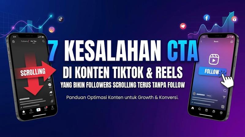 Ilustrasi kesalahan cta tiktok reels