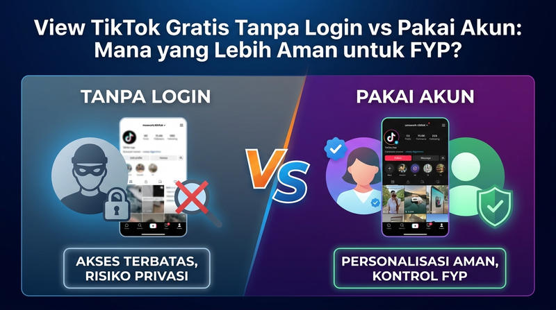 Ilustrasi View TikTok Gratis Tanpa Login