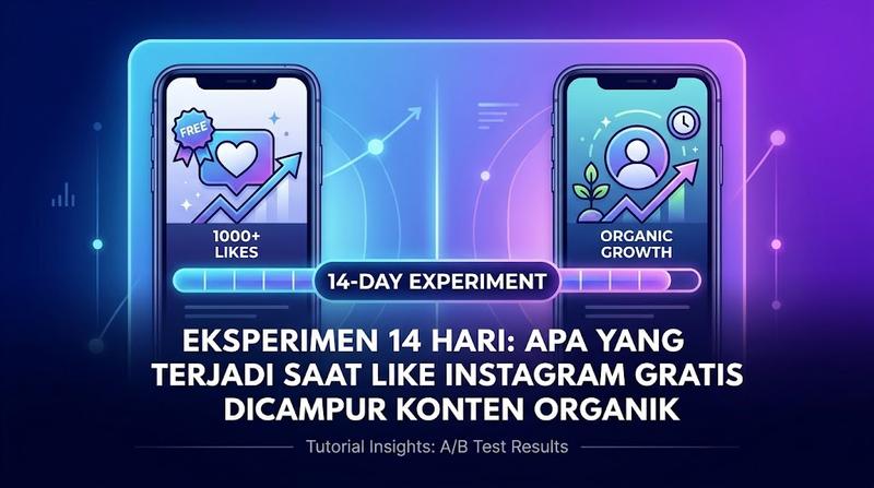 Ilustrasi eksperimen like instagram gratis organik